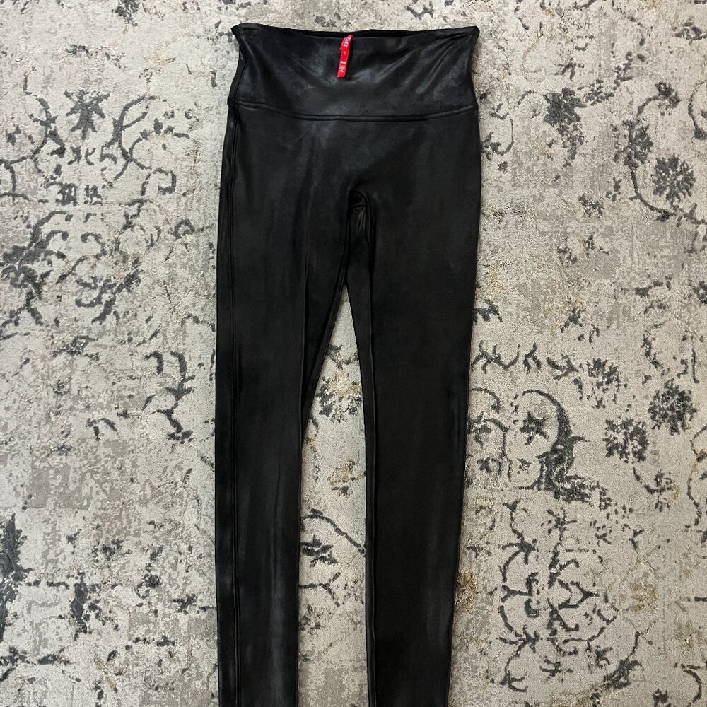 Spanx Faux Leather Leggings, Black, Medium